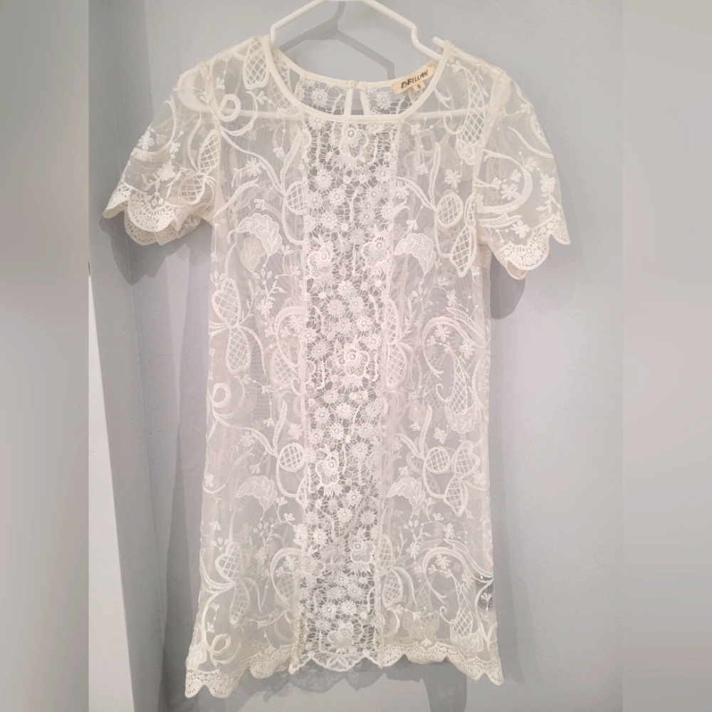 Rebellion lace dress with embroidery. Size small.